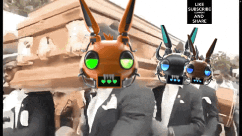 Robotic Face Participated In Coffin Dance GIF