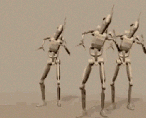 Robots Dancing in Sepia
