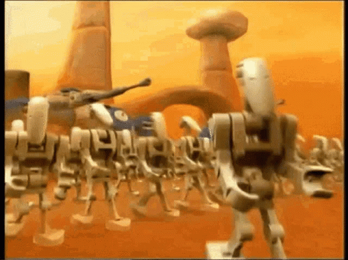 Robots Standing in Desert