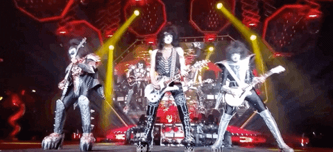 Kiss Cool Band Rock And Roll GIF