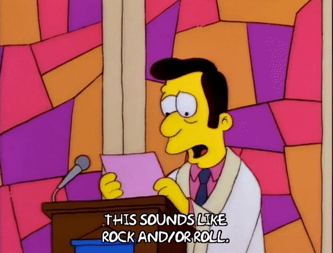 Reverend Lovejoy Rock And Roll GIF