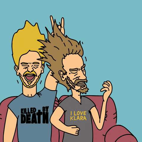 Beavis And Butt Head Headbang Rock And Roll GIF
