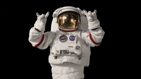 Rock And Roll Amazing Astronaut GIF