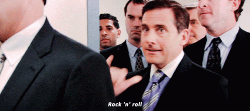 Rock And Roll Michael Scott GIF