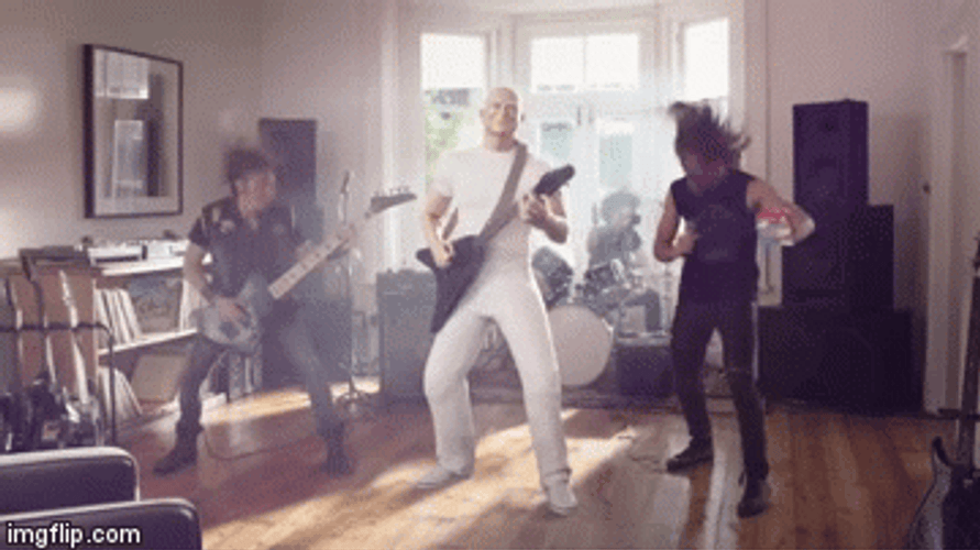Rock Band Mr Clean Playing Guitar GIF