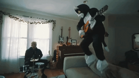 Rock Breakdancing Cat GIF