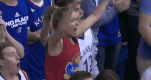 Rock Chalk Cheering Chant Getting Intense GIF