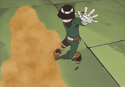 Rock Lee Executing Leaf Hurricane GIF