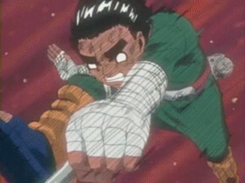 Rock Lee Fighting Gaara GIF