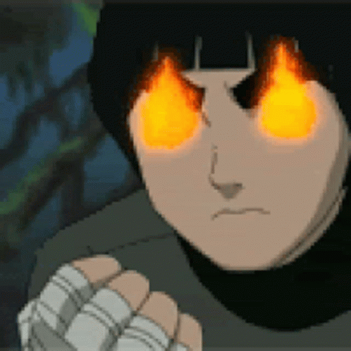 Rock Lee Flaming Eyes GIF