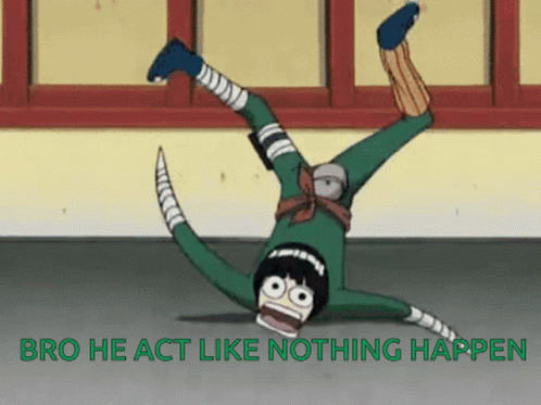 Rock Lee Rolling Like Nothing GIF