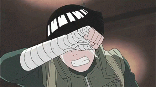Rock Lee Wiping Tears GIF