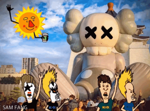 Rock 'n Roll Kaws GIF