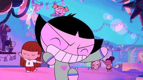 Rock On Cute Powerpuff Girl Buttercup GIF
