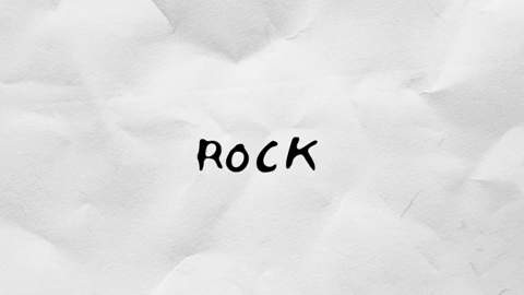 Rock Paper Scissors Animated Black Calligraphy GIF