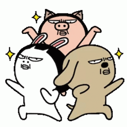 Rock Squad Of Three GIF