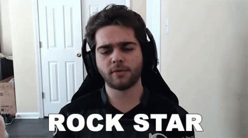 Streamer Rock Star GIF