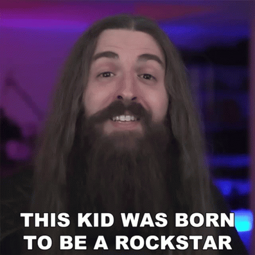 This Kid Was Born To Be A Rock Star GIF