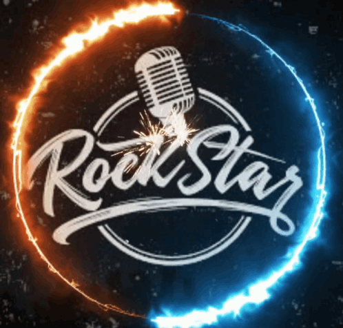 Rock Star Logo With Microphone
