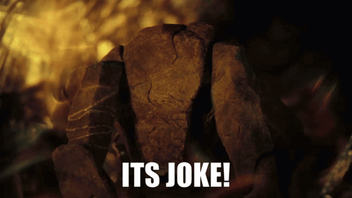 Rock With Text Its Joke