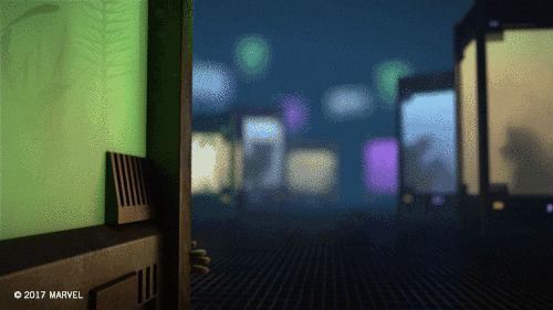 Rocket Being Sneaky Baby Groot GIF