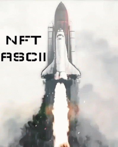 Nft Ascii Rocket Falling To Earth GIF