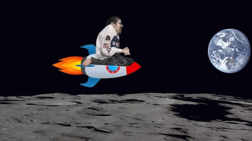 Funny Rocket Falling To Earth GIF
