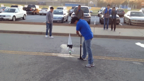 Toy Rocket Falling To Earth GIF