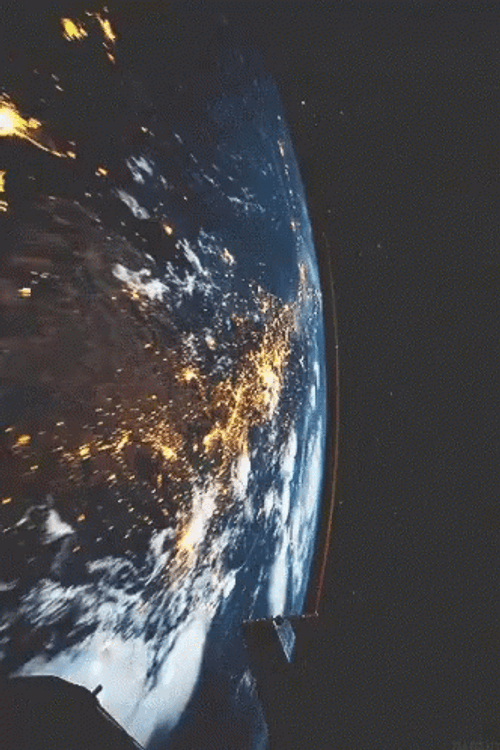 Rocket Falling To Earth Outer Space GIF