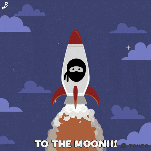 Rocket Flying to the Moon