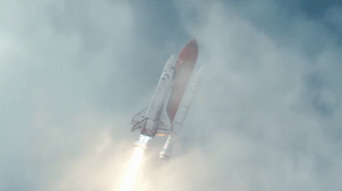 Rocket Launch In The Sky GIF