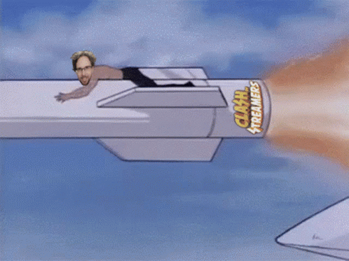 Animated Rocket Launch GIF