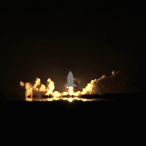 Night Take Off Rocket Launch GIF