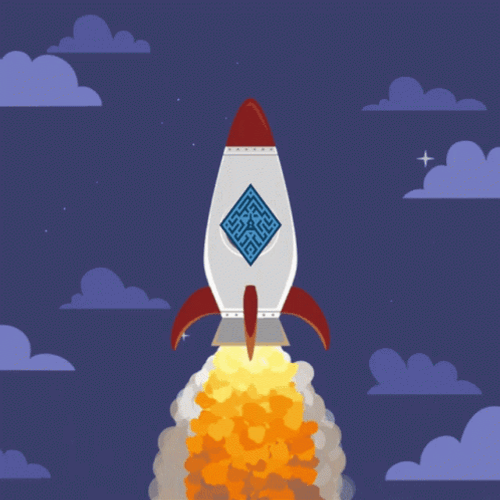 Rocket Launch Animation GIF