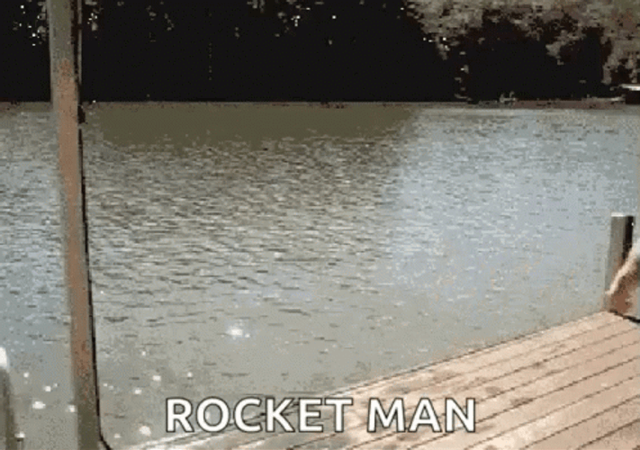 Rocket Launch Man GIF