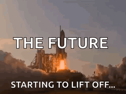 Rocket Launching The Future Starting to Lift Off