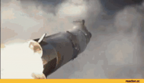 Rocket Launching With Smoke GIF