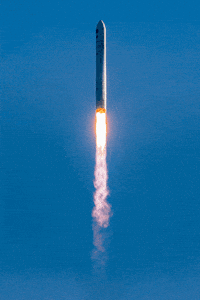 Rocket Launching With Smoke GIF
