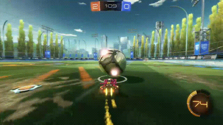 Rocket League Pushing Goalkeeper GIF