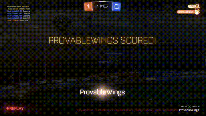 Rocket League Redirection Goal GIF