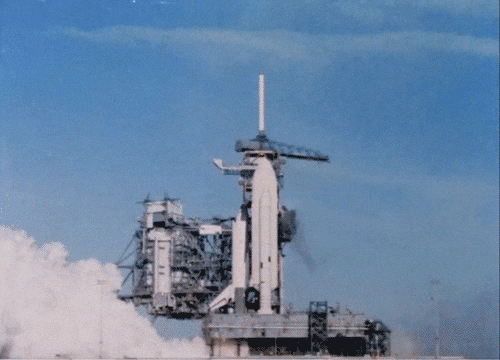Rocket Lift Off Leaving Smoke GIF
