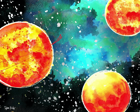 Rocket Ship Flying On Planet GIF