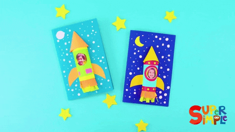 Rocket Ship Gift Card GIF