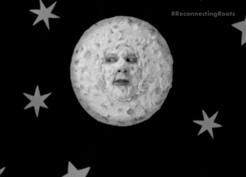 Rocket Ship Human Moon GIF
