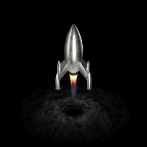 Rocket Ship Spinning GIF