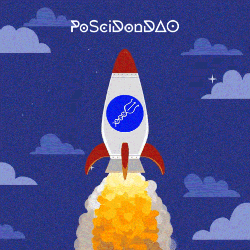 Rocket Taking Off With Poseidondao GIF