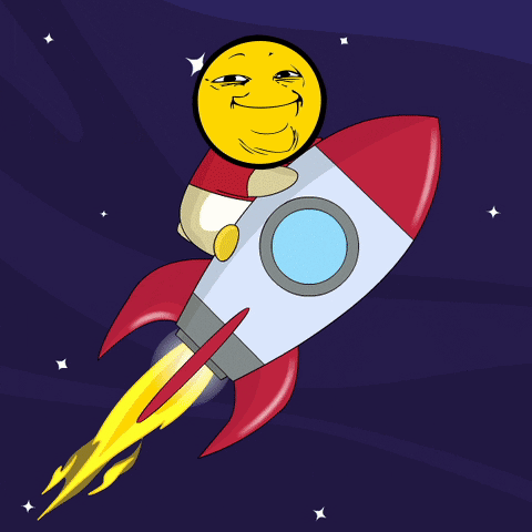Rocket with Yellow Face