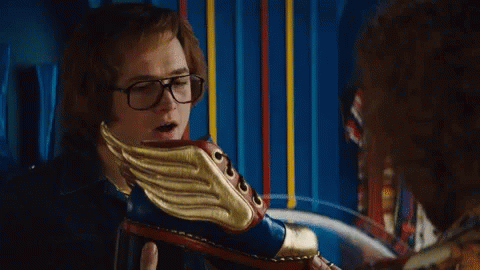 Rocketman Elton John Amazed GIF