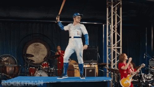 Rocketman Elton John Baseball Salute GIF