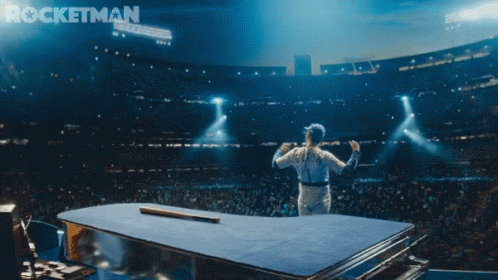 Rocketman Elton John Concert Performance GIF